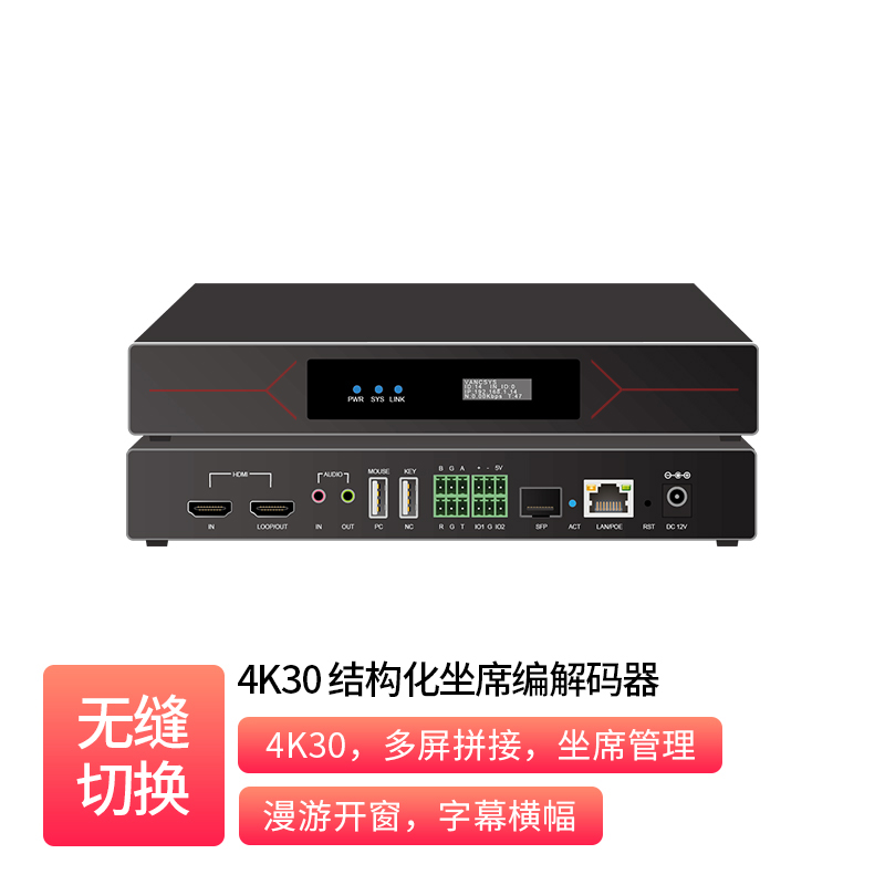 4K30 结构化坐席编解码器